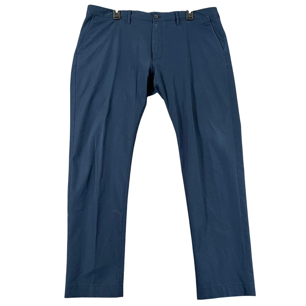 J.Crew Flex Slim Fit Performance Chino Pants Mens 38x30 Navy Blue Workwear Golf